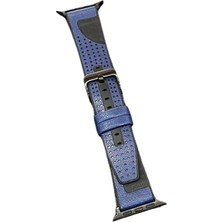 Muratech Movenchy Watch 45MM Buff Deri Kordon - Lacivert