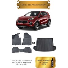 Sare Tuning Kia Sportage 2016 - 2021 Arası Araca Özel Havuzlu Paspas ve Bagaj Havuzu (Hediyeli)