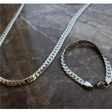 Sepetten Eve Çelik Snake Kolye & Bileklik Set Erkek Sevgiliye Hediye
