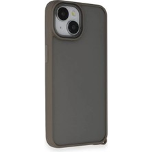 Elif Asya Ceyiz Tekstil Newface Apple iPhone 14 Kılıf Elegant Kapak - Titan Gri