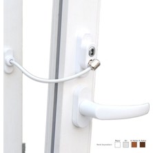 Practika Anahtarlı Halatlı Pvc Kapı Pencere Kilidi 20CM Hırsız Güvenliği