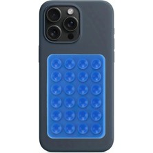 Silikon Yapışkanlı WANNA PROTECT Vantuzlu Telefon Tutucu Lacivert Aracınızda Güçlü Tutuş Sağlar