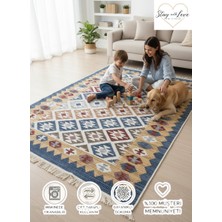 Stay With Love Dokuma Kilim Çift Taraflı Kullanılabilir Makinede Yıkanabilir  1.kalite Pamuklu Dokuma Kilim,yolluk, Paspas