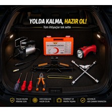 Toptancı Amca Full Araç Acil Durum Trafik Seti Kriko Kompresör Ilk Yardım Çantası Bijon Set