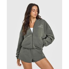 Oner Active Oner Actıve Haki Kapüşonlu Sweatshirt - Oversize Rahatlığıyla Günlük Şıklık