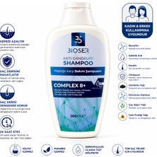 Pazaraza Bioser Anti-Dandruff Kepek Karşıtı Şampuan 300 ml – Complex 8+ Etkili, Kaşıntı Giderici & Saç Derisi Bakımı