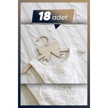 Özgürce Ahşap Mdf Çocuk Askısı 18 Adet Kurdeleli Askılık Bebek Odası Dekoru