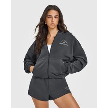 Oner Active Vintage Wash Zip Hoodie - Antrasit