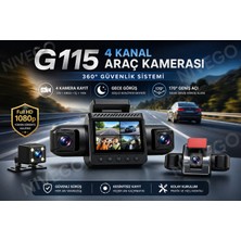 Nivego Nvg 4 Kameralı Araç Kamerası 360° Güvenlik Sistemi Ön Arka Iç Kayıt Gece Görüş 170° Geniş Açı Full Hd 1080P Dash Cam