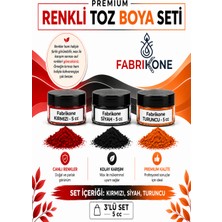 Fabrikone 3'lü Set Premium Parafin Soya Wax Toz Mum Boyası Hobi Seti - 5 cc (Kırmızı, Siyah, Turuncu) BKFAB3KST5G
