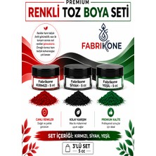 Fabrikone 3'lü Set Premium Parafin Soya Wax Toz Mum Boyası Hobi Seti - 5 cc (Kırmızı, Siyah, Yeşil) BKFAB3KSY5G