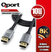 Qport Q-DP104 Dısplay Port 1.4V 10MT Kablo