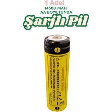 Belirtilmemiş 14500 3.7V Başlı Şarjlı Pil Li-On 800MAH (2.96WH Aa Normal Kalem Pil Boyutunda)