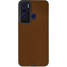 Newface Muratech New Tecno Pova Neo Kılıf Loop Deri Silikon - Kahverengi