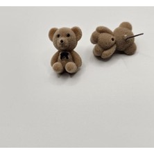 Gloriam Peluş Ayıcık Küpe – Sevimli Mini Teddy Bear Küpe (Unisex / Hediyelik)