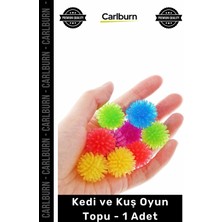Carlburn #petshop Interaktif Renkli Çıngıraklı Dayanıklı Eğlenceli Egzersiz Pet Kedi Kuş Oyun Topu