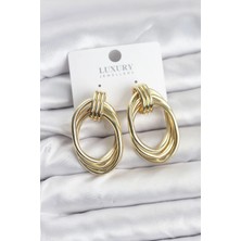 Yıldız Ticaret Mey Ithalat® Pirinç Gold Renk Damla Model Vintage Kadın Küpe