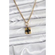 Yıldız Ticaret Mey Ithalat® 316L Çelik Zincir Gold Renk Vintage Model Kadın Kolye