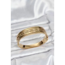 Yıldız Ticaret Mey Ithalat® 316L Çelik Gold Renk Vintage Model Kadın Kelepçe Bileklik