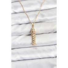 Yıldız Ticaret Mey Ithalat® 316L Çelik Zincir Gold Renk Balık Model Zirkon Taşlı Kadın Kolye