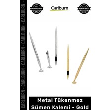 Carlburn #kalem Lüks Ofis Masaüstü Prestijli Kaliteli Şık Kurumsal Hediye Metal Tükenmez Sümen Kalemi Gold