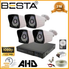 Yıldız Ticaret 2 Mp 1080P 4 Dış Mekan Kameralı Ahd Güvenlik Seti