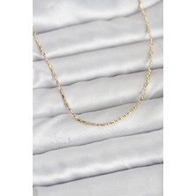 Yıldız Ticaret Mey Ithalat® cm 14K Gold Renk Zincirli 60 cm Kadın Kolye