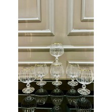 Vakıf Home Bohemia Kristal Gold Ayaklı Kesme El Işi Kahve Yanı Su Bardağı