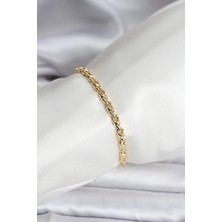 Yıldız Ticaret Mey Ithalat® 14K Gold Renk Kaplama Zincir Model Kadın cm Bileklik