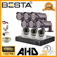 Yıldız Ticaret 2mp 1080P 6 Dış 3 Iç Mekan Kameralı Ahd Güvenlik Seti