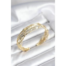 Yıldız Ticaret Mey Ithalat® Gold Renk Pirinç Vintage Kadın Bileklik