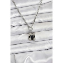 Yıldız Ticaret Mey Ithalat® 316L Çelik Zincir Gümüş Renk Vintage Model Kadın Kolye