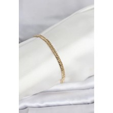 Yıldız Ticaret Mey Ithalat® cm 14K Gold Renk Zincir Model Kadın Bileklik