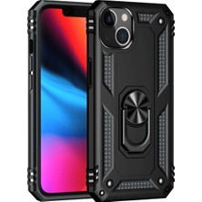 Newface Muratech New Iphone 13 Kılıf Sofya Yüzüklü Silikon Kapak - Siyah