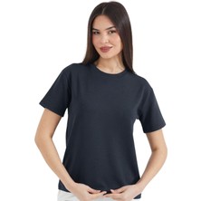 Thiff Gymwear Kadın Modal Kumaş Kısa Kolu Basic Tişört