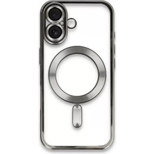 Sibelora Home Newface Apple iPhone 16 Kılıf Kross Magneticsafe Kapak - Titan Gri