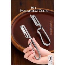 Belle Fusion Mey Ithalat® Soyacak Seti- Sebze Soyacağı Profesyonel Paslanmaz Çelik 2 Li Set 722013