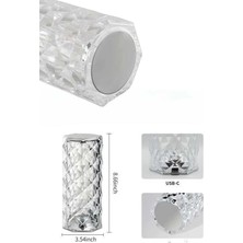 Belle Fusion Mey Ithalat® Yeni Nesil Modern Kristal Masa ve Gece Lambası Dokunmatik Renk Değiştirebilen