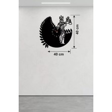 Mey İthalat Mey Ithalat® Adalet Tanrıçası Themis Tasarım Ahşap Duvar Saati - 40X40 cm Avukat Hediyesi
