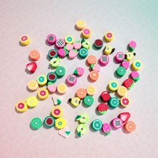 Major Hobi Fimo Karışık Meyve Boncuk 10 mm Meyve Figürlü Boncuk Seti 40 Adet – Takı ve Hobi Malzemesi