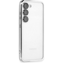 Newface Muratech New  Galaxy S24 Kılıf Razer Lensli Silikon - Gümüş