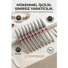 Mey İthalat Mey Ithalat® 10'lu Ultra Hassas Elmas Freze Ucu - Kuru Manikür, Tırnak, Hobi, Gravür Seti 266/