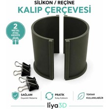 Liya3D Yuvarlak Silikon / Epoksi Kalıp Çerçevesi 8 cm Çap 10 cm Derinlik – 3D Baskı Kalıp Aparatı