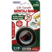 Belle Fusion Mey Ithalat® Vodaseal Ultra Güçlü Çift Taraflı Köpük Bant 20 mm x 1,5 Metre