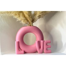 Genç 3D O-Love Minimalist Dekoratif Vazo | Modern Kalp ve Çember Formlu Çiçek Vazosu