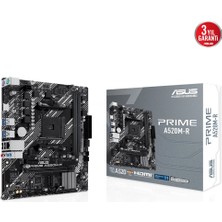 Asus Prıme A520M-R DDR4 Anakart AM4 Soketli AMD 520 Chipsetli PCI Express 4.0 ile Yüksek Performans