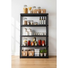 Akyüz Plastik 🪜5 Katlı Plastik Kiler Rafı 170X70X40 cm – Mutfak & Erzak Düzenleyici Çok Amaçlı Raf Ünitesi