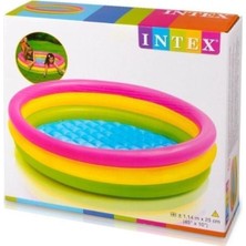 Ematcrt Intex Şişirilebilir Zeminli 3 Boğumlu Sunset Havuz - 57412 V (Lisinya)