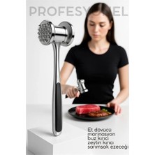 Belle Fusion Mey Ithalat® Et Dövücü Tokmağı Profesyonel Paslanmaz Çelik Marinasyon Çekici & Zeytin Kır�