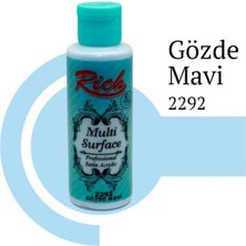 Belle Fusion Mey Ithalat® Rich Multi Surface 2292 Gözde Mavi Akrilik Boya 120 cc